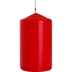 6x Šviečky Valec 60x100mm - Červené