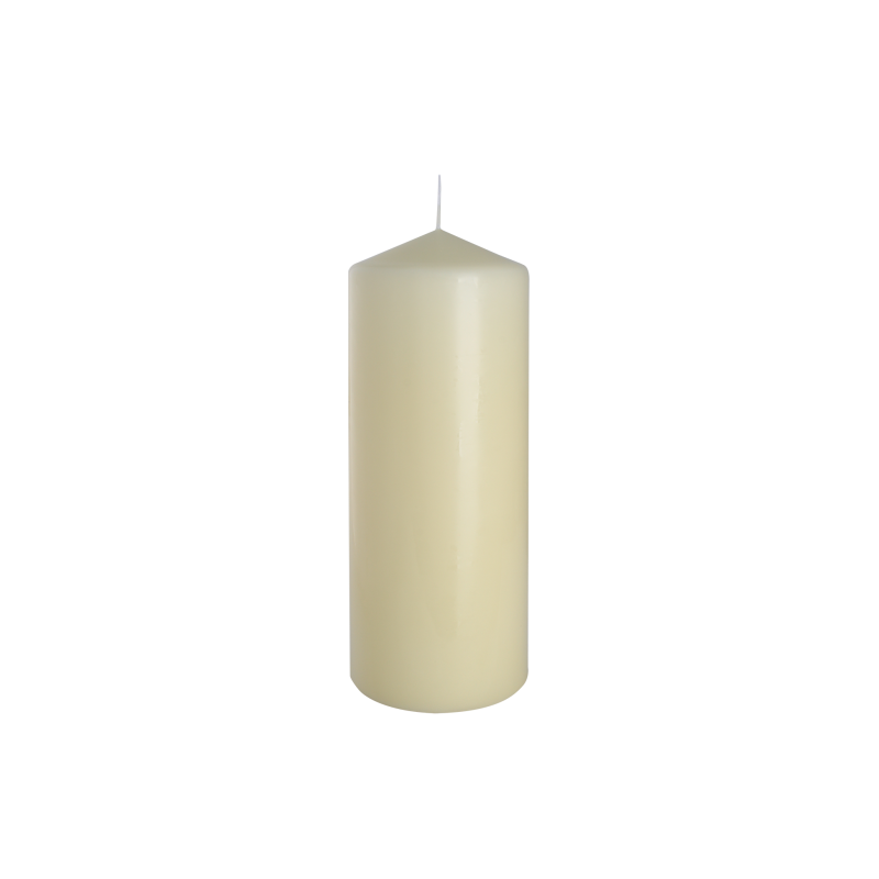 6x Šviečky Valec 80x200mm - Ivory