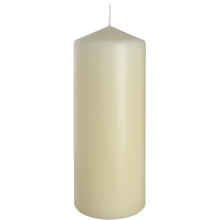 6x Šviečky Valec 80x200mm - Ivory
