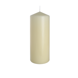 6x Šviečky Valec 80x200mm - Ivory