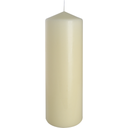 6x Šviečky Valec 80x250mm - Ivory