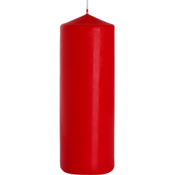 6x Šviečky Valec 80x250mm - Červené