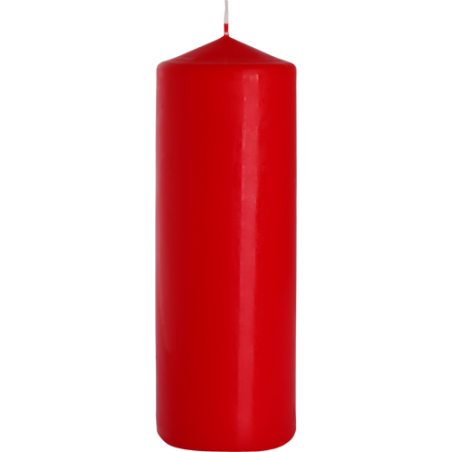 6x Šviečky Valec 80x250mm - Červené