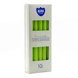 10x Stolové Sviečky - Zelené