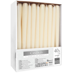 40x Stolové Sviečky - Ivory