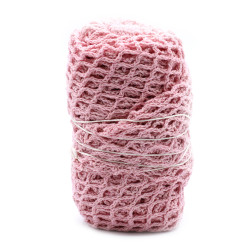 6x Sieťovaná Taška z Čistej Bavlny - Ružová