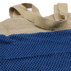 6x Taška z Prírodnej Mäkkej Juty a Bavlny - Denim