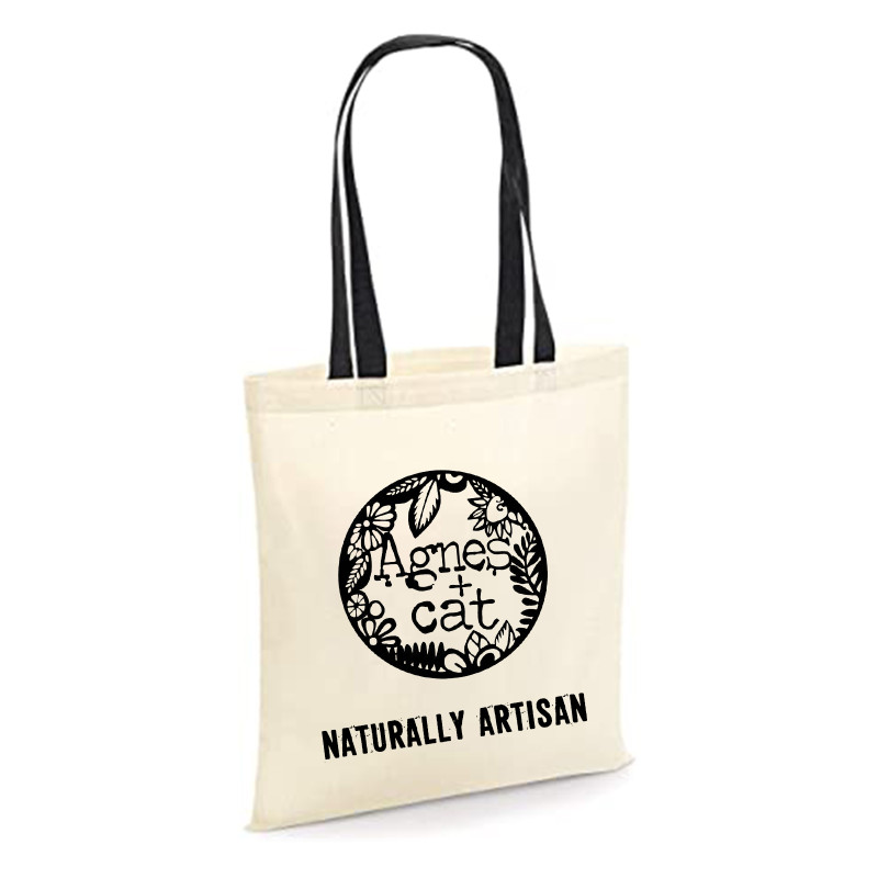 10x Agnes and Cat Bavlnená Taška 6oz - 35x30 cm - Prírodná Aristan