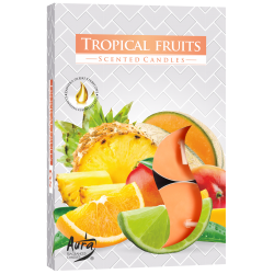 12x Set 6 Čajových Sviečok - Tropické Ovocie
