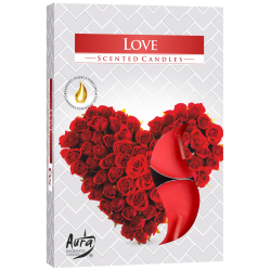 12x Set 6 Čajových Sviečok - Láska