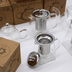 Sklenený Čajník s Nerezovým Filtrom 550 ml - Klasik Darčekové Balenie