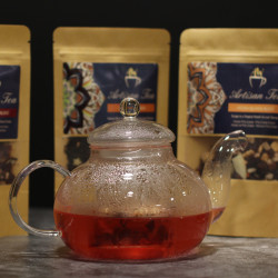 Sklenený Čajník so Skleným Filtrom 800 ml- Okrúhla Perla Darčekové Bal