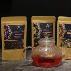 Sklenený Čajník so Skleným Filtrom 800 ml- Okrúhla Perla Darčekové Bal