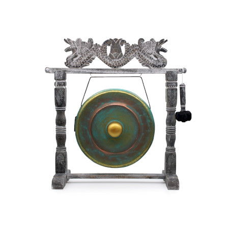 Stredný Gong so Stojanom - 50cm - Vymývaná Zelená