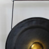 Veľký Gong s Hnedým Antickým Stojanom - 80cm - Čierny