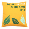 3x Bavlnená Obliečka na Vankúš s Potlačou - We are Leaves - Žltá, Modr
