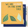 3x Bavlnená Obliečka na Vankúš s Potlačou - We are Leaves - Žltá, Modr