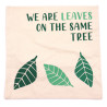 3x Bavlnená Obliečka na Vankúš s Potlačou - We are Leaves - Žltá, Modr