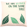 3x Bavlnená Obliečka na Vankúš s Potlačou - We are Leaves - Žltá, Modr
