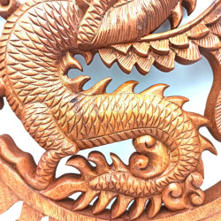 Vyrezávaný Drevený Obraz - Drak 40cm