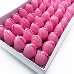 500x Mydlové Kvety pre Šikovné Ruky - Tulipán - Ružový