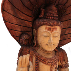 Ručne Vyrezávaná Socha Budhu - Shiva s Kobrou - 50cm