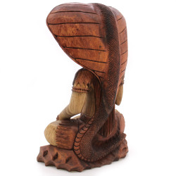 Ručne Vyrezávaná Socha Budhu - Shiva s Kobrou - 50cm