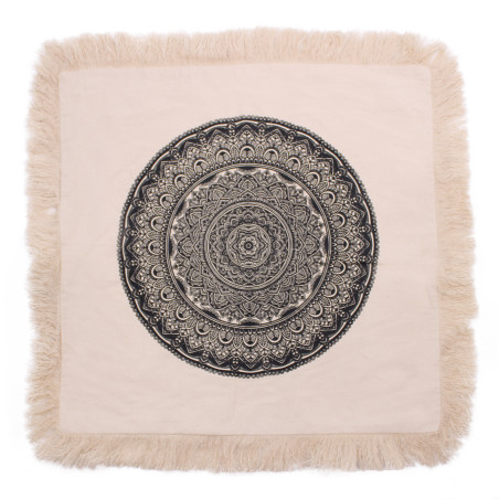 4x Bavlnená Mandala Obliečka - 60x60cm - Čierna