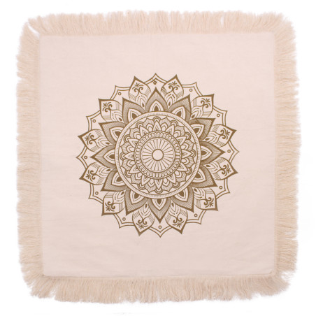 4x Bavlnená Mandala Obliečka - Lotus - 60x60cm - Bronzová