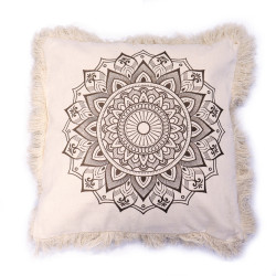4x Bavlnená Mandala Obliečka - Lotus - 60x60cm - Bronzová