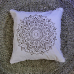 4x Bavlnená Mandala Obliečka - Lotus - 60x60cm - Bronzová