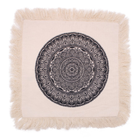 4x Bavlnená Mandala Obliečka - 45x45cm - Čierna