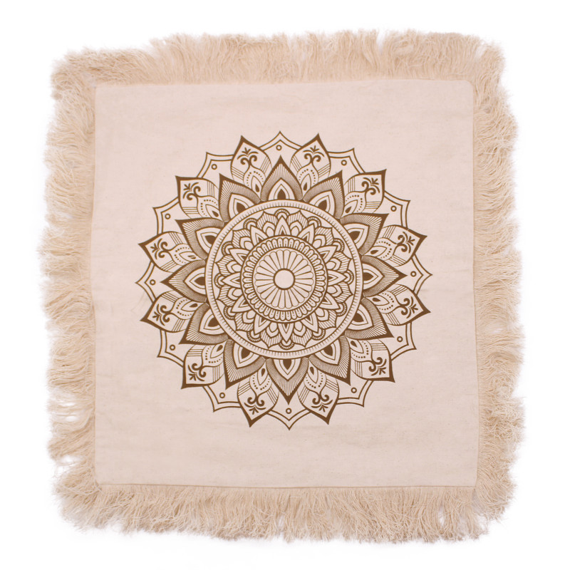 4x Bavlnená Mandala Obliečka - Lotus - 45x45cm - Bronzová