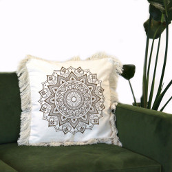 4x Bavlnená Mandala Obliečka - Lotus - 45x45cm - Bronzová
