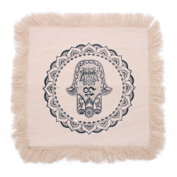 4x Bavlnená Mandala Obliečka - Hamsa - 45x45cm - Zelená