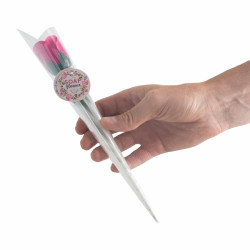 24x Mydlové kvety vo výstavnej krabičke - Malá Ruža - Tmavoružová