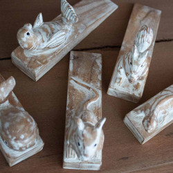 Ručne Vyrezávaná Zarážka do Dverí - Plch