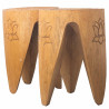 Zostava 2 do seba zapadajúcich Stolov/Stoličiek - Veľká - Prírodná