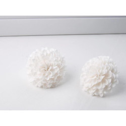 28x Mydlové Kvety pre Šikovné Ruky - Chryzantéma Malá - Biela