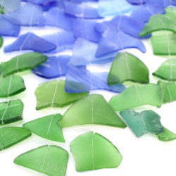Zvonkohra z Recyklovaného Skla - Modrá a Zelená