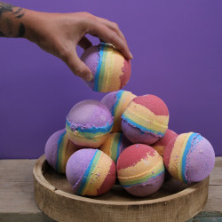 16x Dúhové Šumivé Bomby do Kúpeľa - Mix Ovocia