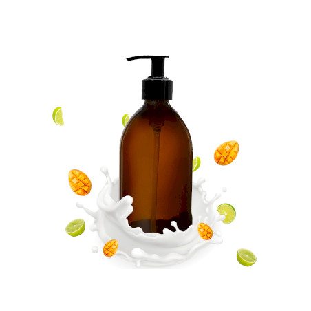 4x Vonné Telové Mlieko bez Etikety 300ml - Mango a Limetka