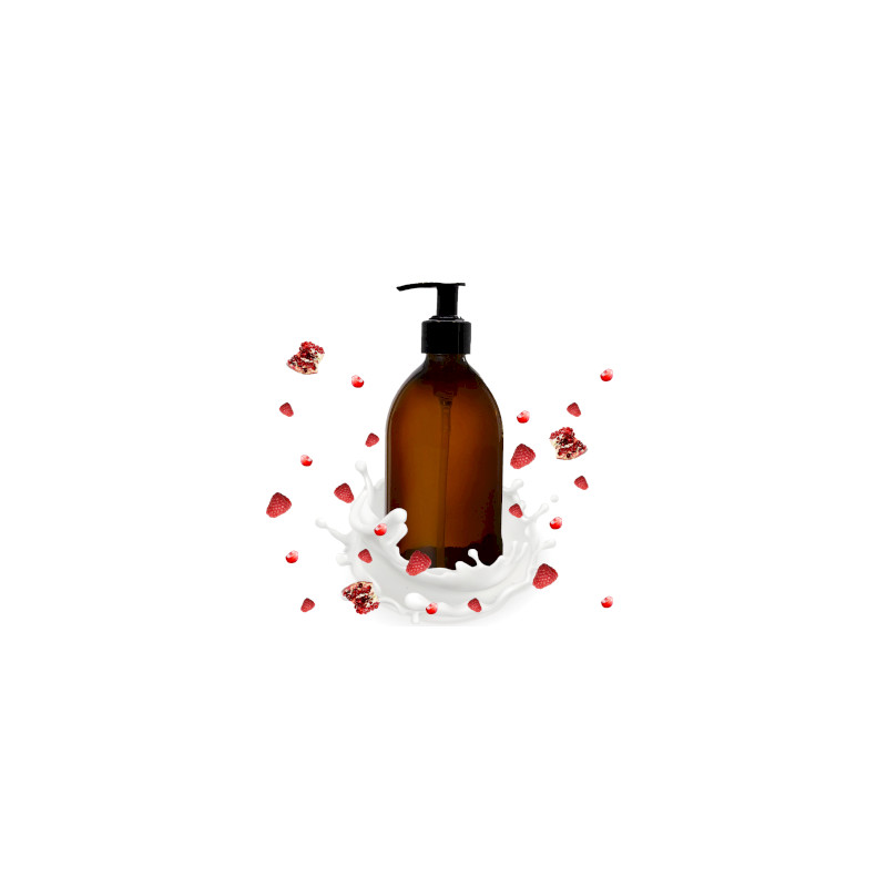 4x Vonné Telové Mlieko bez Etikety 300ml - Malina a Granátové Jablko