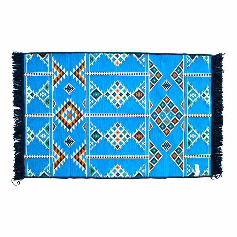 10x Koberec Kilim 125x80 cm - Modrý