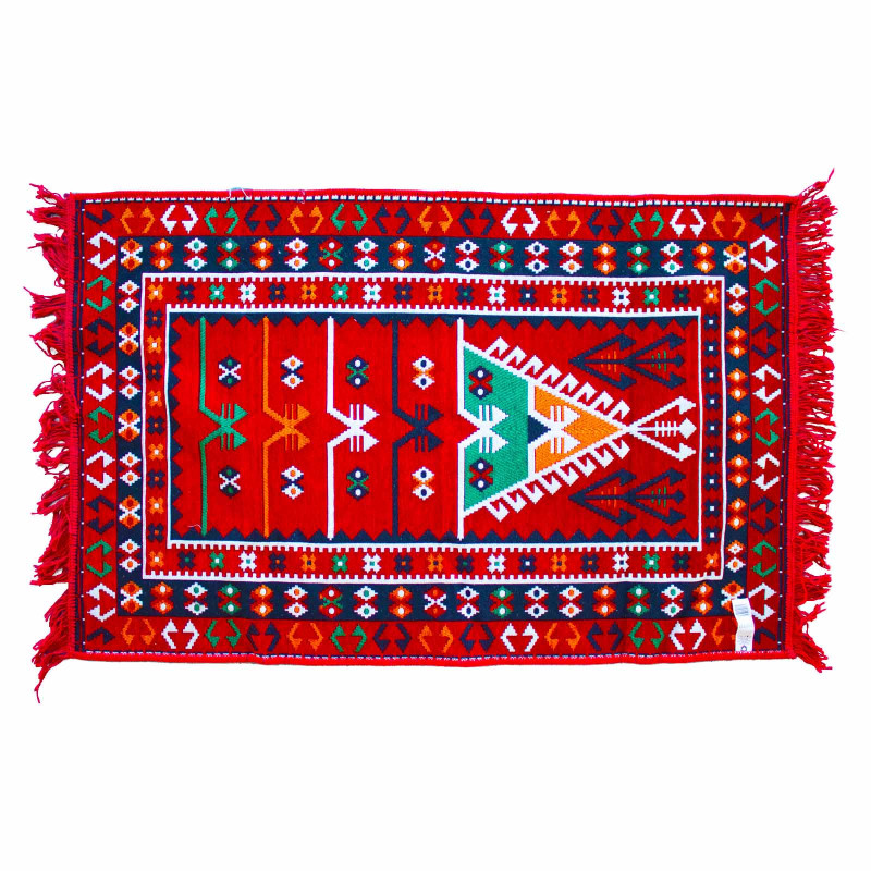 10x Koberec Kilim 125x80 cm - Červený