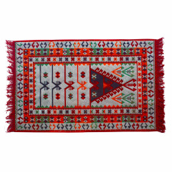 10x Koberec Kilim 125x80 cm - Červený