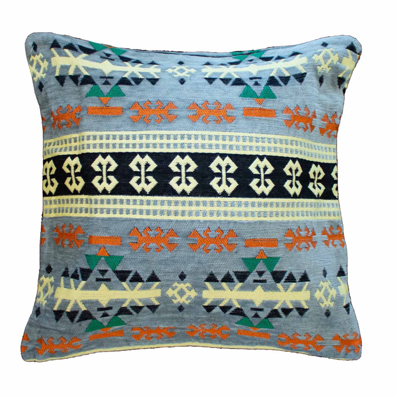 24x Kilim Obliečka na Vankúš - Bledo Šedá