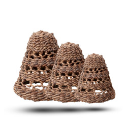 Prírodné Tienidlá na Lampy z Banánového Listu - Súprava 3 Kusov