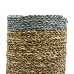 Súprava z Morskej Trávy a Čierna Raffia – 2 Vázy a 2 Koše