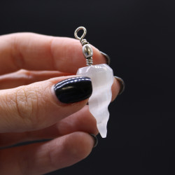 3x Selenitový Prívesok - Špirála